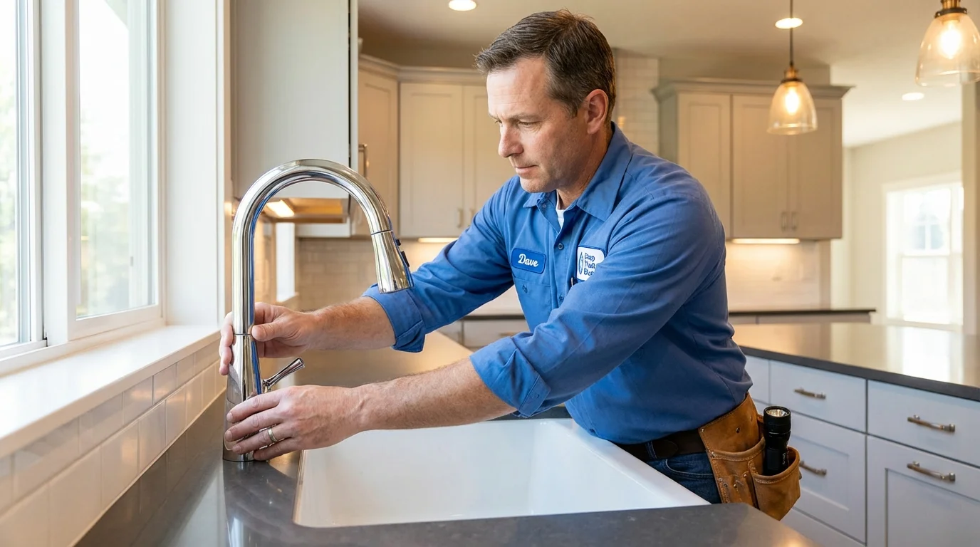 Kitchen faucet installation by Johns Plumbing LLC in Carlsbad