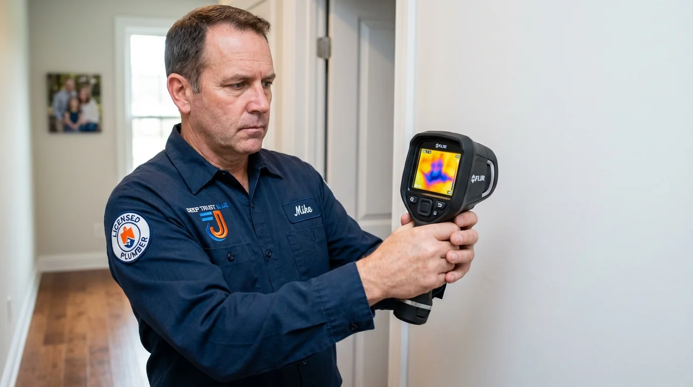 Thermal imaging leak detection by Johns Plumbing LLC in Carlsbad
